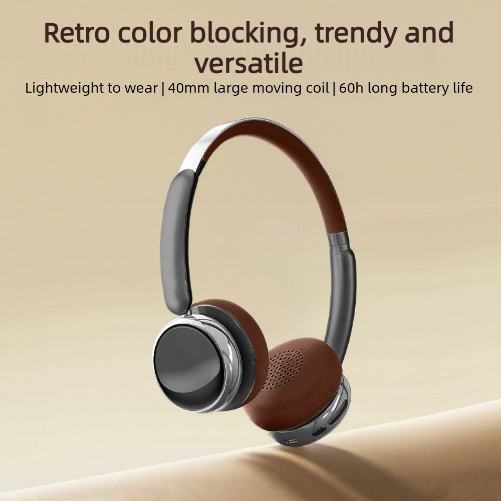 Retro Gaming Headset - Retro Mead Color Headphones Bluetooth 5.4