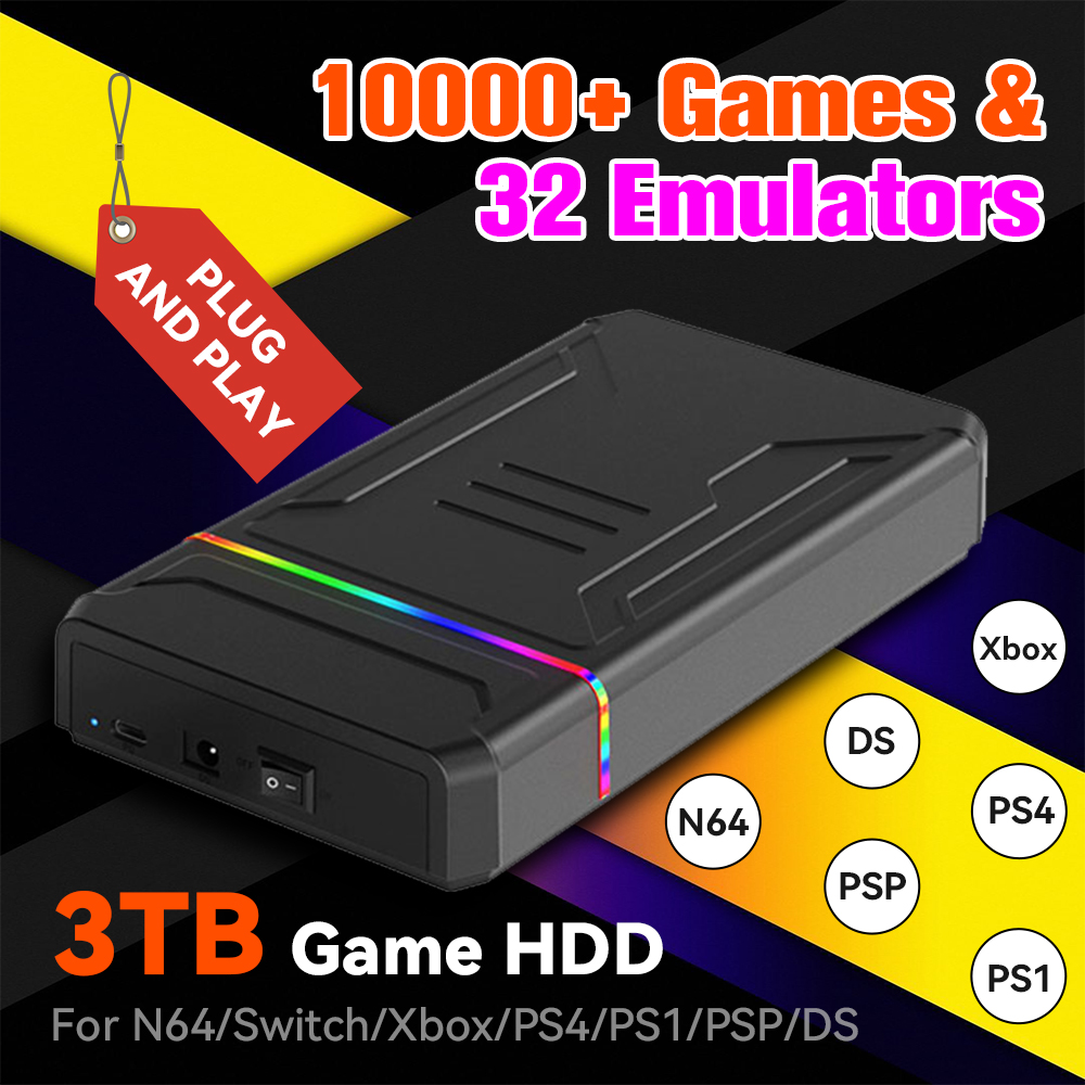 3TB External Retro Game HDD Em - Retro Gaming Hard Drive 评论和价格