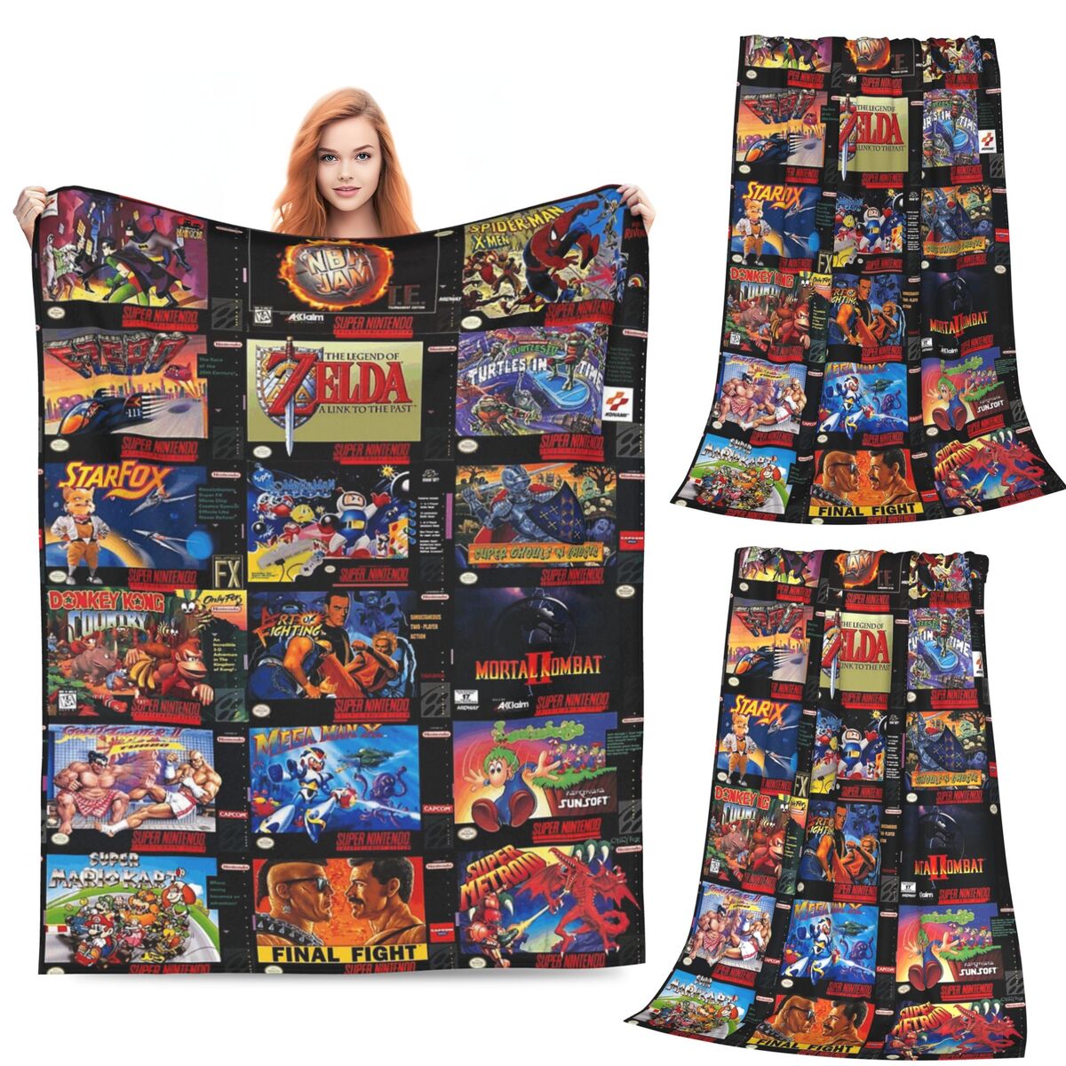 Retro Gaming Boxes Blankets Fl - Retro Gaming Portable 评论和价格