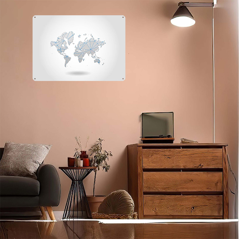 World Map Tinplate Poster Cust - World Of Retro Gaming 评论和价格