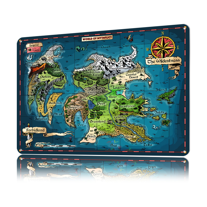 World of Mythflict Fantasy Map - World Of Retro Gaming 评论和价格
