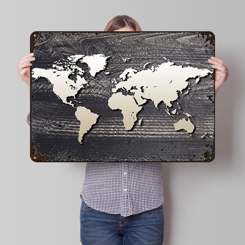 World Map 4 Metal Poster Custo - World Of Retro Gaming 评论和价格