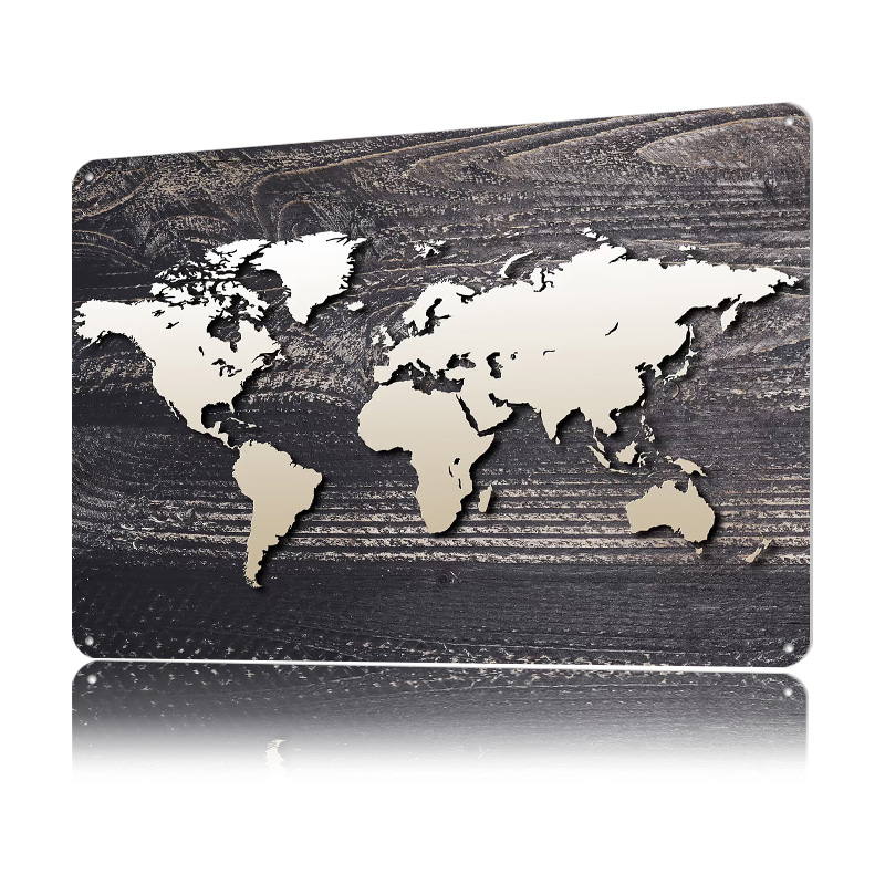 World Map 4 Metal Poster Custo - World Of Retro Gaming 评论和价格