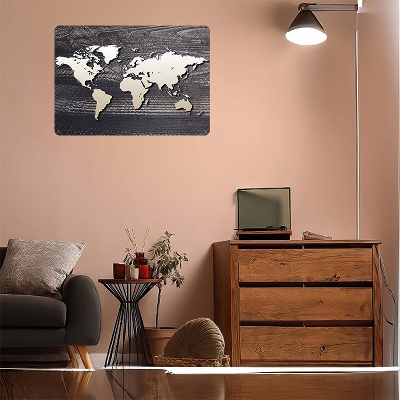 World Map 4 Metal Poster Custo - World Of Retro Gaming 评论和价格