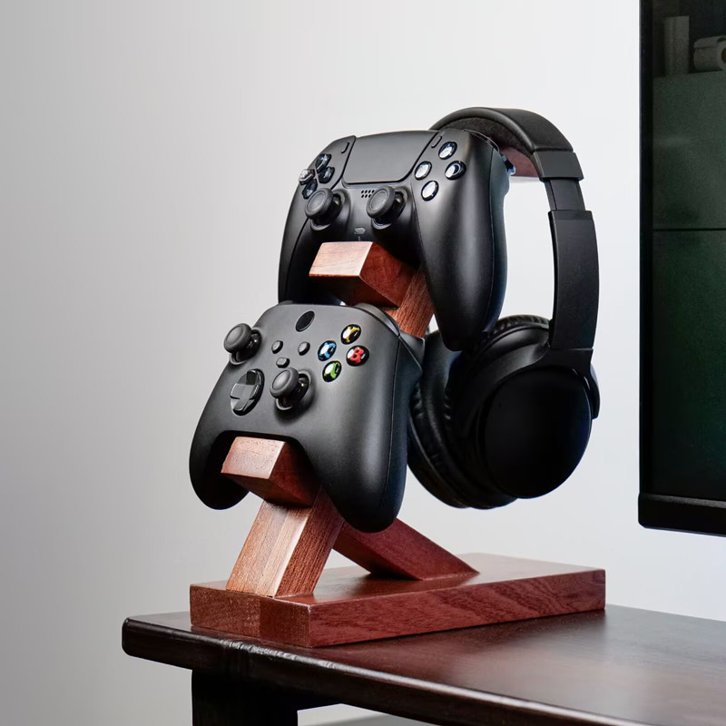 Wooden Controller Stand Multif - Retro Gaming Headset 评论和价格