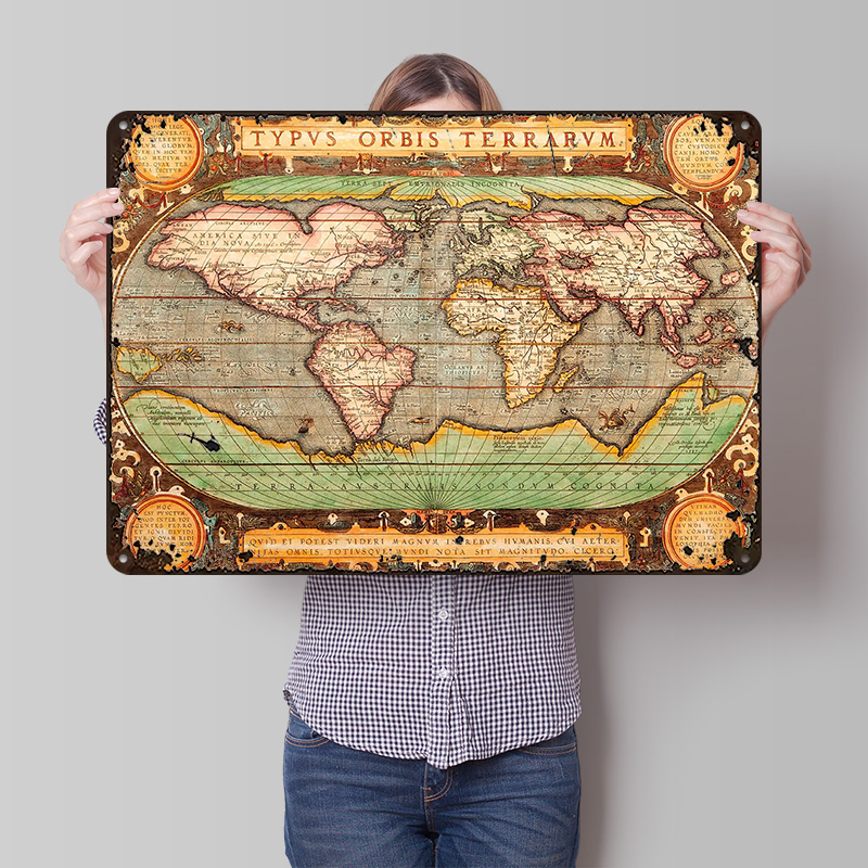 Old Map of the World Printed P - World Of Retro Gaming 评论和价格