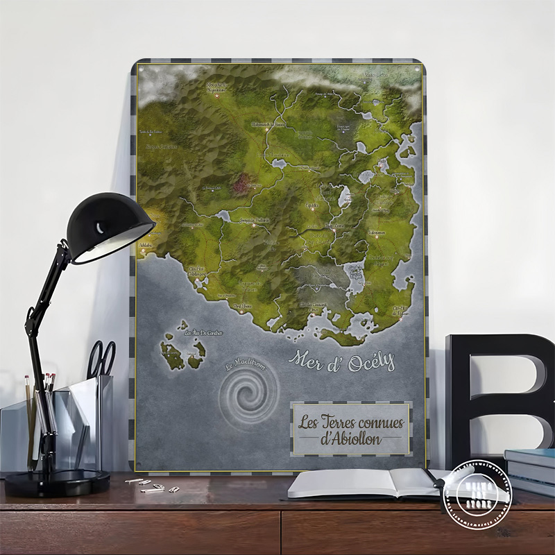 Abiollon World Map Metal Poste - World Of Retro Gaming 评论和价格