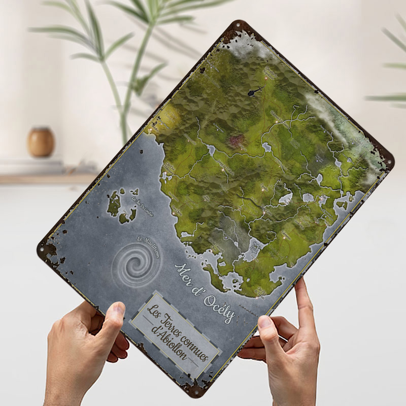 Abiollon World Map Metal Poste - World Of Retro Gaming 评论和价格