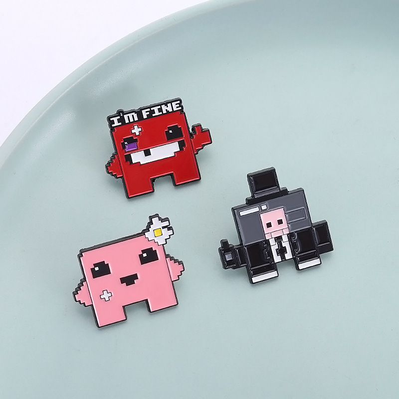 3pcs Pixel Art Enamel Pin Set  - Retro Gaming Kit 评论和价格
