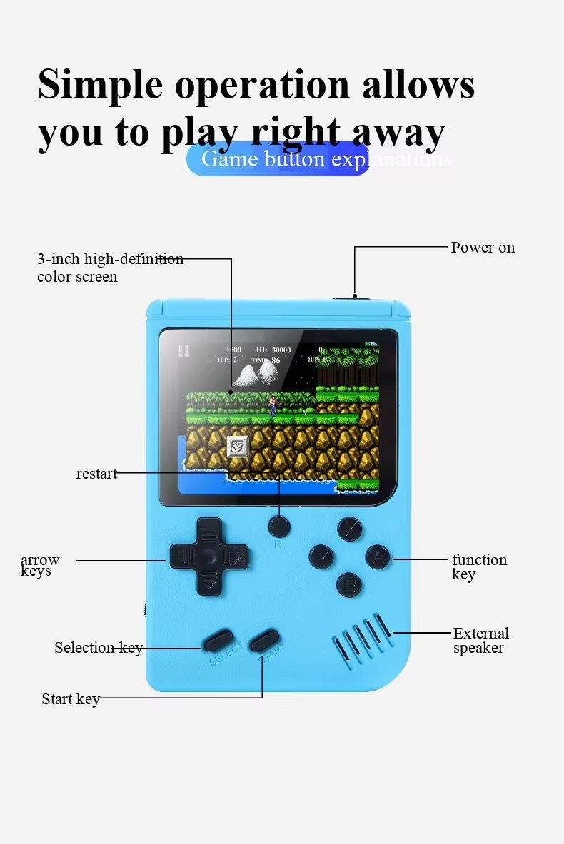 NEW 3 Inch Portable Retro Mini - Retro Gaming Console Lego 评论和价格