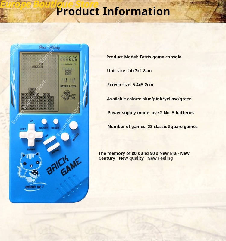 Large Screen Kids Handheld Gam - Retro Gaming Console Lego 评论和价格