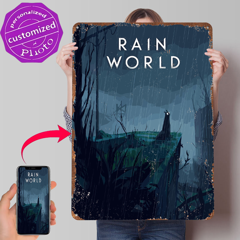 Rain World Game Cover Art Tin  - World Of Retro Gaming 评论和价格