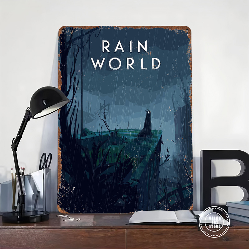 Rain World Game Cover Art Tin  - World Of Retro Gaming 评论和价格