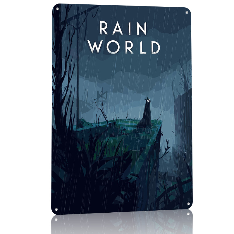 Rain World Game Cover Art Tin  - World Of Retro Gaming 评论和价格
