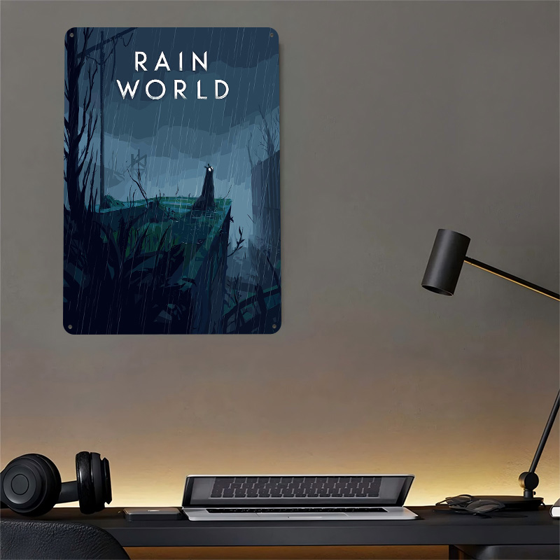 Rain World Game Cover Art Tin  - World Of Retro Gaming 评论和价格